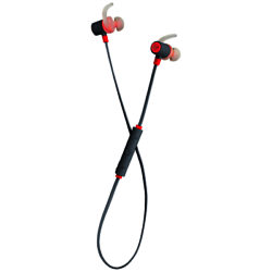 KitSound Outrun Bluetooth Wireless In-Ear Headphones with Mic/Remote Red